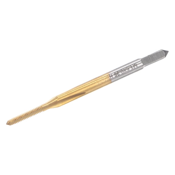Uxcell M1.5 x 0.35 Cobalt High Speed Steel Straight Flute Machine Thread Tap Titanium Coated