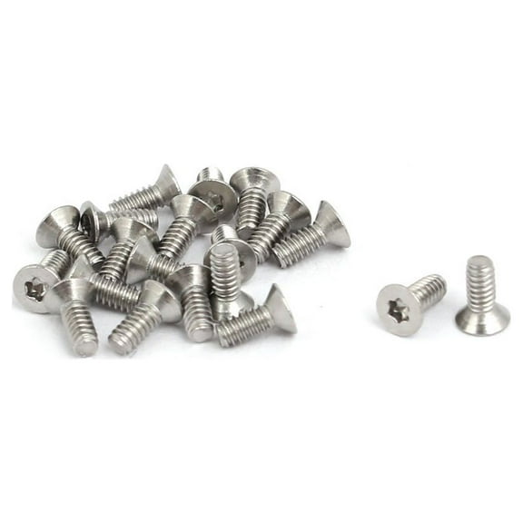 Uxcell M1.6x4mm 304 Stainless Steel Flat Head T4 Drive Torx Screws Fasteners (20-pack)