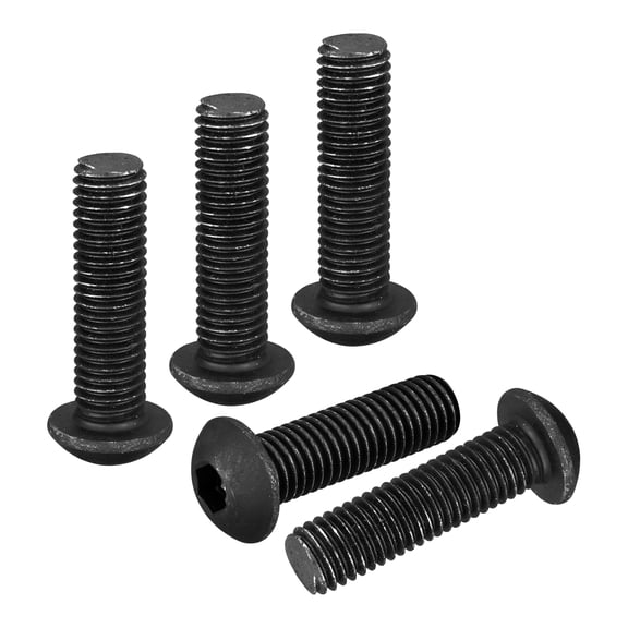 Uxcell M10-1.5x35mm Button Head Socket Cap Screws - 15Pack - Good for Road Bicycle, Mountain Bike, Auto, Motorcycle - Carbon Steel Black Oxide - Hex Drive Fasteners