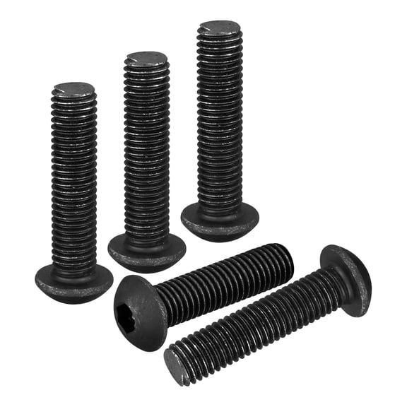 Uxcell M10-1.5x40mm Button Head Socket Cap Screws - 20Pack - Good for Road Bicycle, Mountain Bike, Auto, Motorcycle - Carbon Steel Black Oxide - Hex Drive Fasteners
