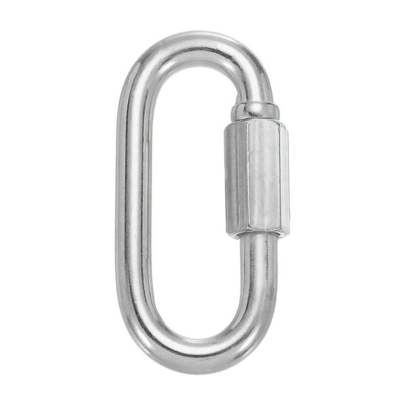 Uxcell M10 1.6" 304 Stainless Steel Quick Link Chain Connector, D Ring Chain Hooks 2297 LBS Capacity 1 Pcs