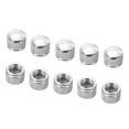 thumbnail image 1 of Uxcell M10 14x11mm Lamp Finial Cap Knob Screw Cap Nut Bolt Cover Female Thread Knurled Silver Tone 10 Pack, 1 of 6