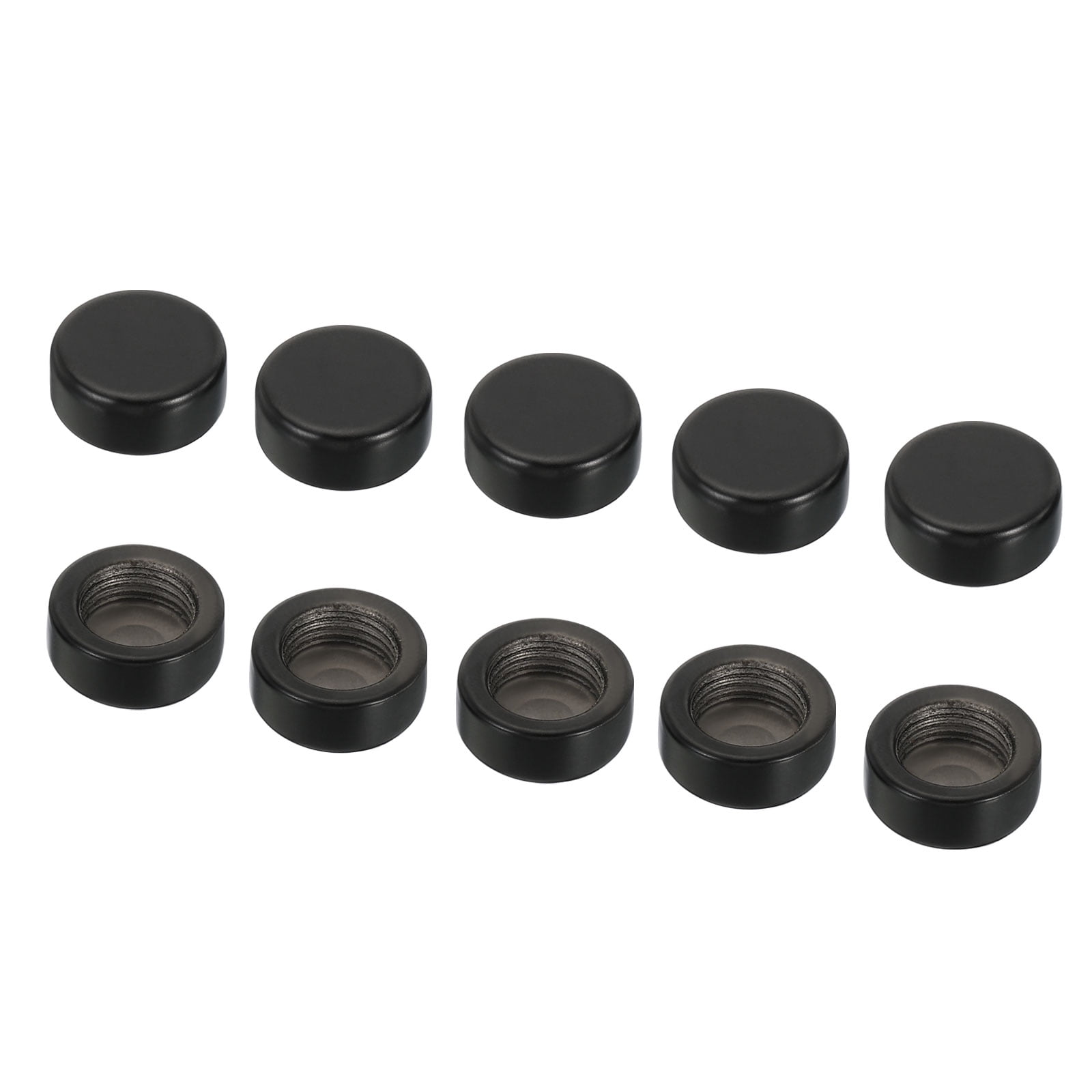 Uxcell M10 15x6mm Lamp Finial Cap Knob Flat Screw Cap Nut Female Thread