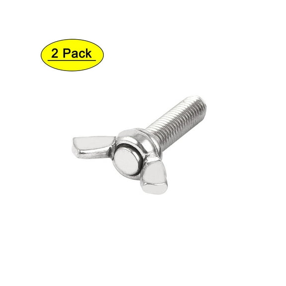 Uxcell M10 304 Stainless Steel Wing Bolt Butterfly Screw Metric (2-pack)
