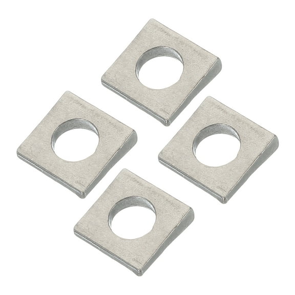 Uxcell Beveled Square Washers, 304 Stainless Steel Wedge Washer for Shim Leveling Fastener Hardware M10 Thickness 2 to 5.3mm