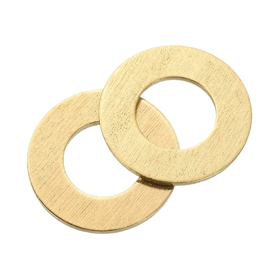 Uxcell M10 Flat Washer, 15 PackBrass Ring Washer 20mm OD 1.2mm Thick Sealing Gasket Ring