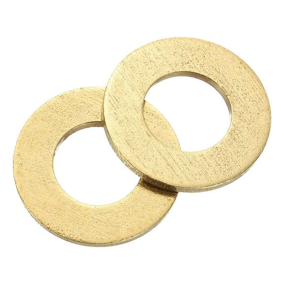 Uxcell M10 Flat Washer, 16 PackBrass Ring Washer 20mm OD 1.5mm Thick Sealing Gasket Ring