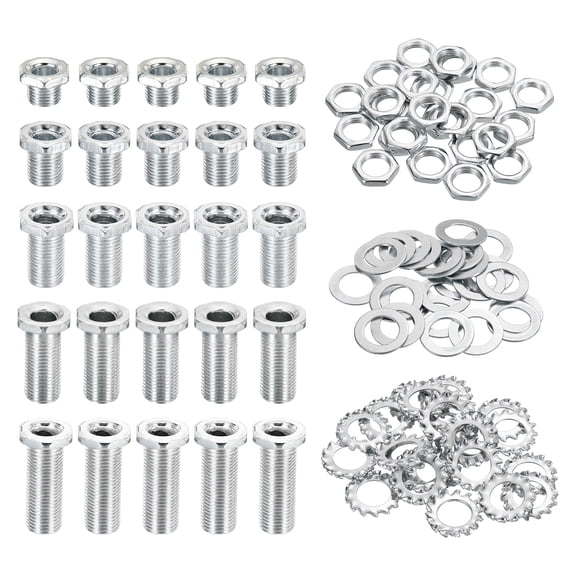Uxcell M10 Hex Hollow Screw Bolts Through Hole Chandelier Bolt Lamp Fasteners 100 Pack