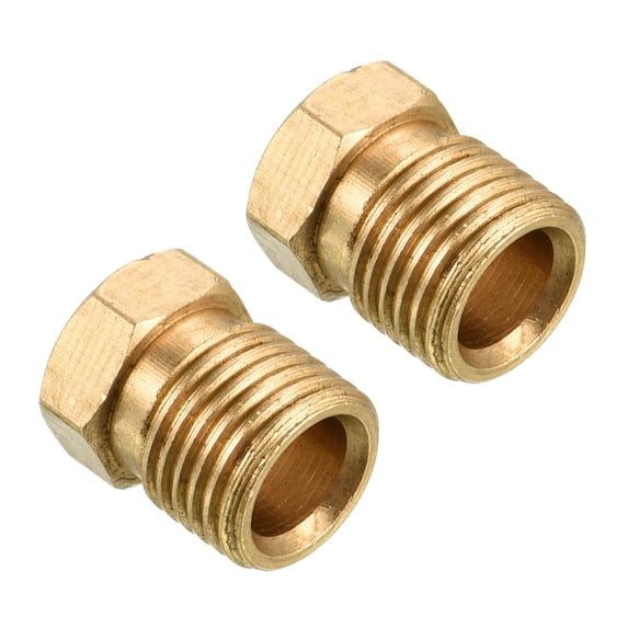 Uxcell M10 Male Thread 6.2mm ID Brass Compression Fittings, 2 Pack