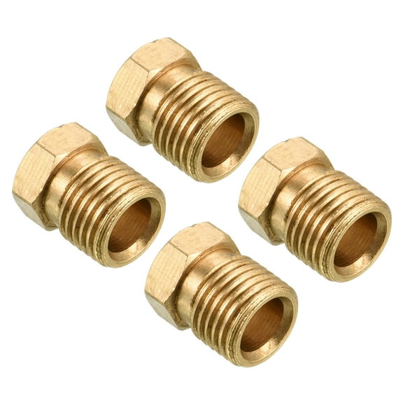 Uxcell M10 Male Thread 6.2mm ID Brass Compression Fittings, 4 Pack
