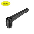 thumbnail image 1 of Uxcell M10 Metric Female Thread Adjustable Clamping Lever Handle Black 2 Pack, 1 of 6