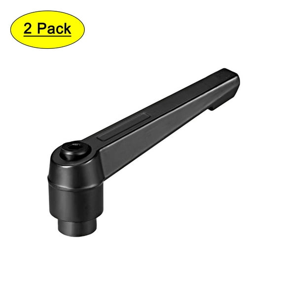 Uxcell M10 Metric Female Thread Adjustable Clamping Lever Handle Black 2 Pack