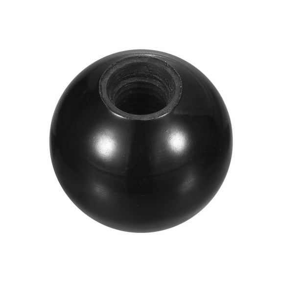 Uxcell M10 Phenolic Thread 32mm Dia Threaded Ball Knobs for Machine Handle, Black