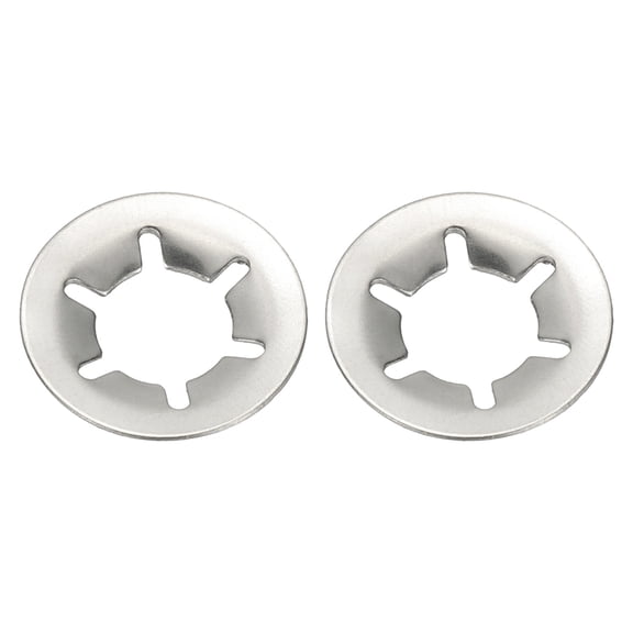 Uxcell M10 Star Internal Tooth Lock Washers 100Pcs Push on Retaining Clips 304 Stainless Steel Quick Speed Locking Washers Silver