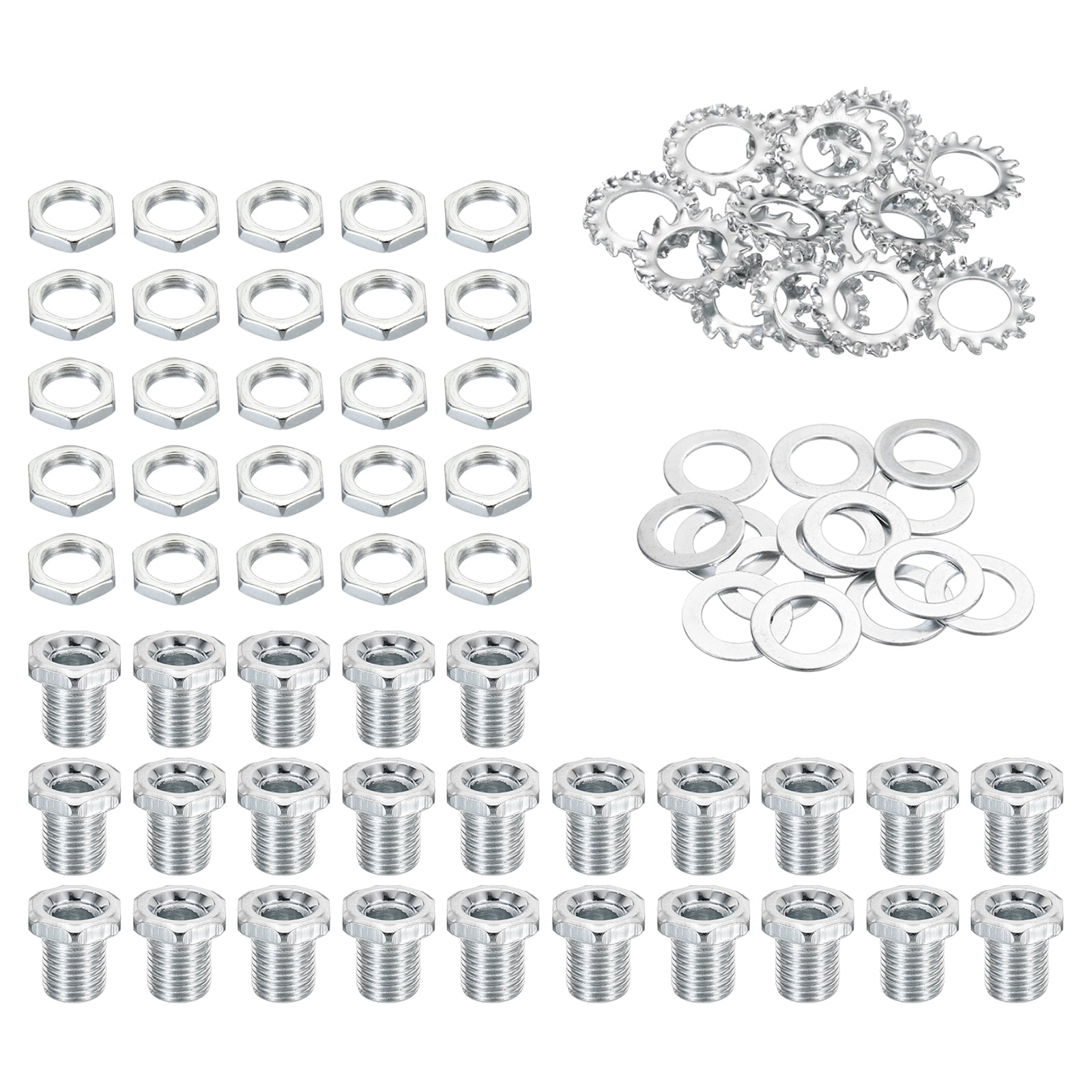 Uxcell M10 Thread 15mm Tall Hex Hollow Screw Bolts Chandelier Bolt Lamp ...