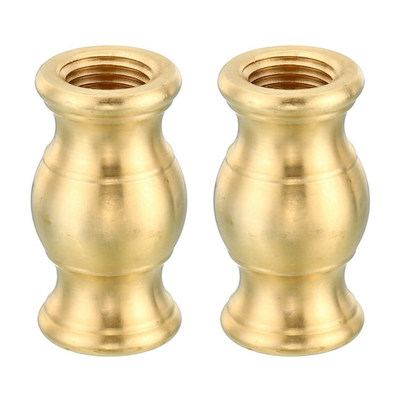 Uxcell M10 Thread 17x30mm Lamp Pipe Brass Coupling Threaded Lamp Rod Coupler Light Fixture 2 Pack