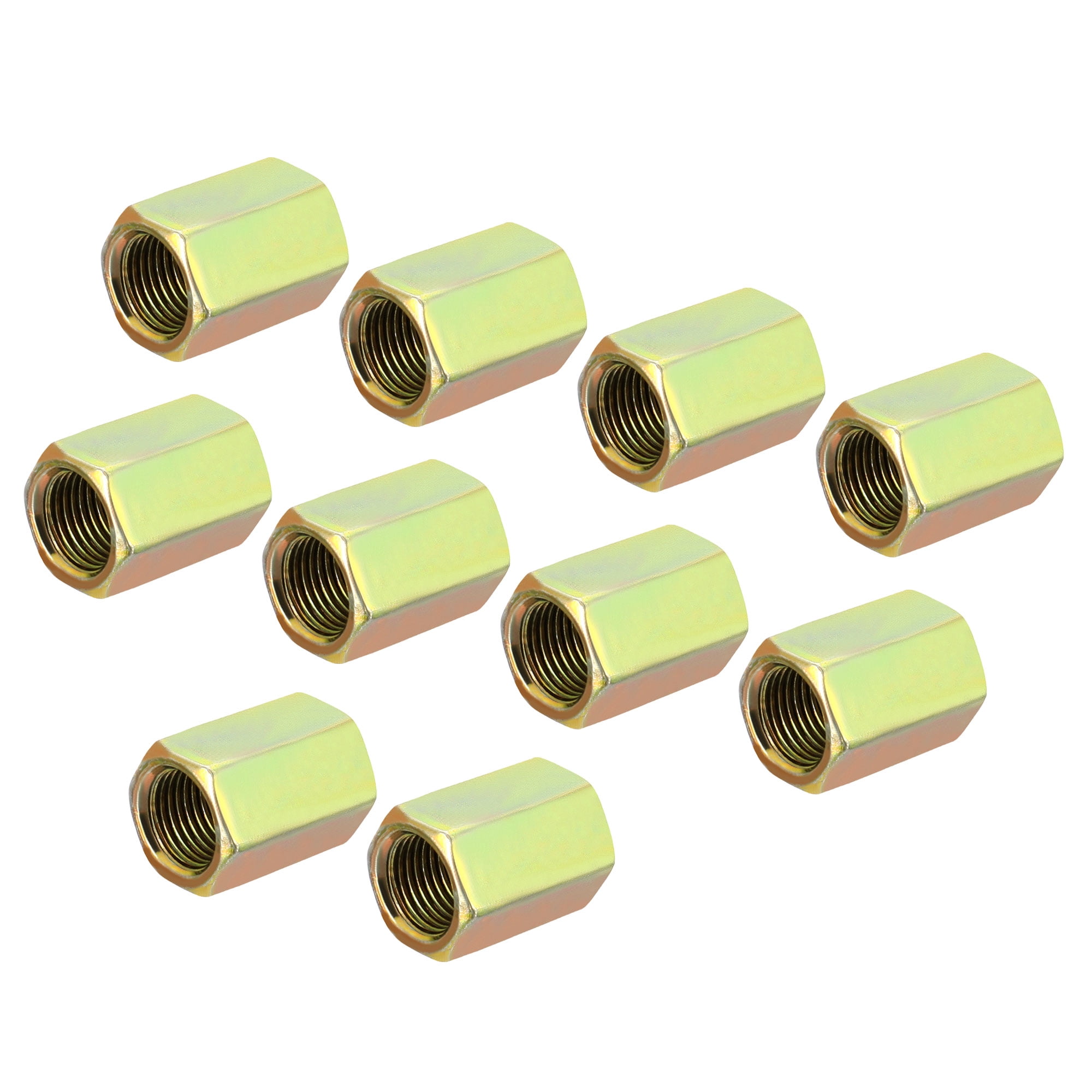Uxcell M10 Thread 20mm Length Sleeve Stud Rod Adapters Pipe Connectors ...