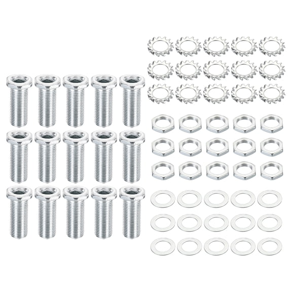 Uxcell M10 Thread 27mm Tall Hex Hollow Screw Bolts Chandelier Bolt Lamp Fasteners 60 Pack