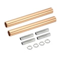thumbnail image 1 of Uxcell M10 Thread 3.94" Coupling Nut with Pipe Hex Nut Threaded Extension Rod Kit French Gold 2 Set, 1 of 5