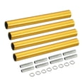 thumbnail image 1 of Uxcell M10 Thread 3.94" Coupling Nut with Pipe Hex Nut Threaded Extension Rod Kit Gold Tone 4 Set, 1 of 5