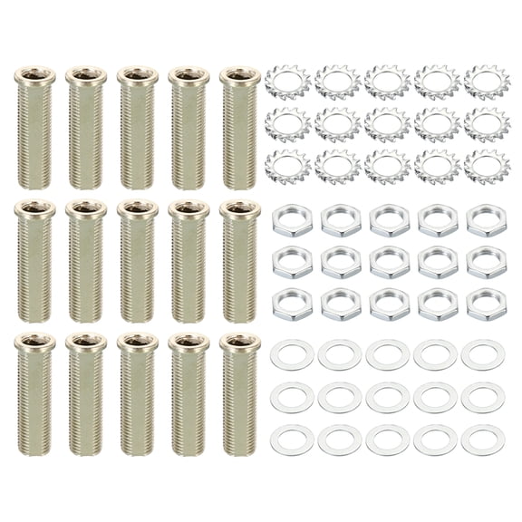 Uxcell M10 Thread 35mm Tall Round Hollow Screw Bolts Chandelier Bolt Lamp Fasteners 40 Pack