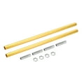 thumbnail image 1 of Uxcell M10 Thread 9.8" Coupling Nut with Pipe Hex Nut Threaded Extension Rod Kit Electrophoresis Gold 2 Set, 1 of 5