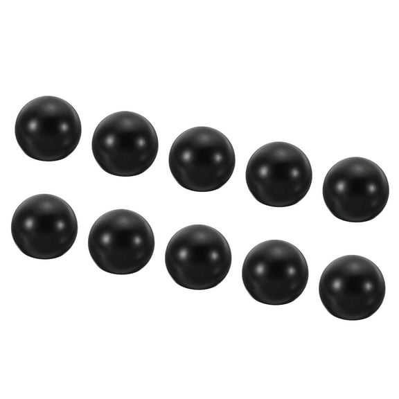 Uxcell M10 Thread Ball Lamp Finials Cap Knob Lamp Decoration Screw Caps for Lamp Harp Holder's Top Black 10 Pack