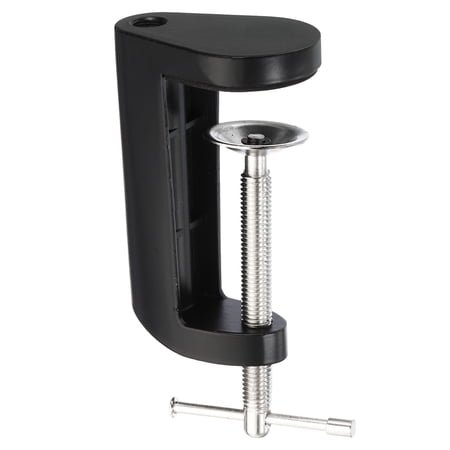 Uxcell M10 Thread Hole Desk Table Mount Clamp for Microphone Arm Lamps Stand, Black