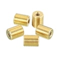 thumbnail image 1 of Uxcell M10 to M4 Sleeve Reducing Nut 12mm Long Threaded Hollow Tube Adapter Brass Coupler Connector 5 Pack, 1 of 5