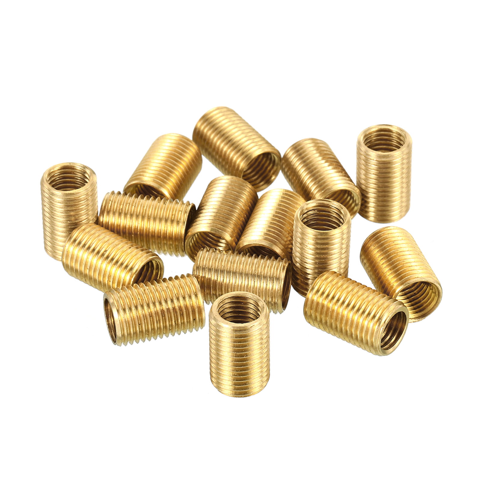 Uxcell M10 to M8 Sleeve Reducing Nut 15mm Long Threaded Hollow Tube Adapter  Brass Coupler Connector 10 Pack