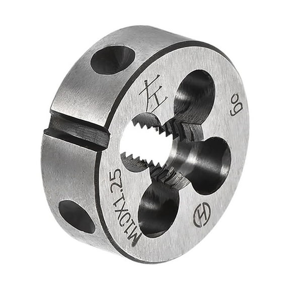 Uxcell M10 x 1.25 Metric Left Hand Alloy Tool Steel Machine Thread Round Threading Dies