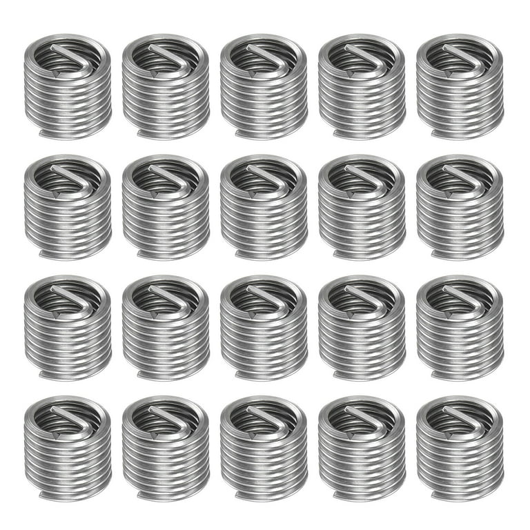 Uxcell M10 x 1.5 1.5D 15mm 304 Stainless Steel Wire Thread Insert Threaded  Sleeve 20 Pack