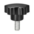 thumbnail image 1 of Uxcell M10 x 25mm Male Thread 39mm Head Star Knobs Zinc Plated Black 1 Pack, 1 of 5