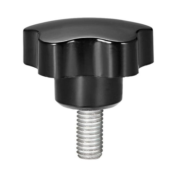 Uxcell M10 x 25mm Male Thread 39mm Head Star Knobs Zinc Plated Black 1 Pack
