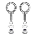 thumbnail image 1 of Uxcell M10 x 25mm Shoulder Eye Bolt, 2 Pcs 302 Stainless Steel Lifting Eye Bolt, 1 of 6