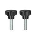 thumbnail image 1 of Uxcell M10 x 40mm Male Thread 48mm Head Star Knobs Zinc Plated Black 2 Pack, 1 of 5