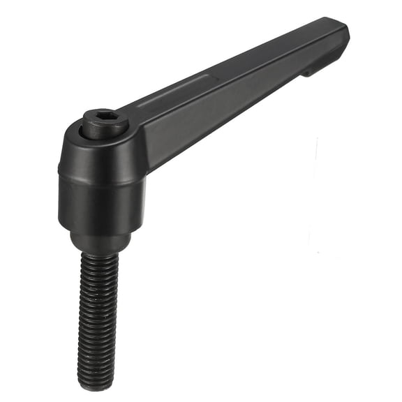 Uxcell M10 x 40mm Metric Adjustable Clamping Lever Handle with Stud Black