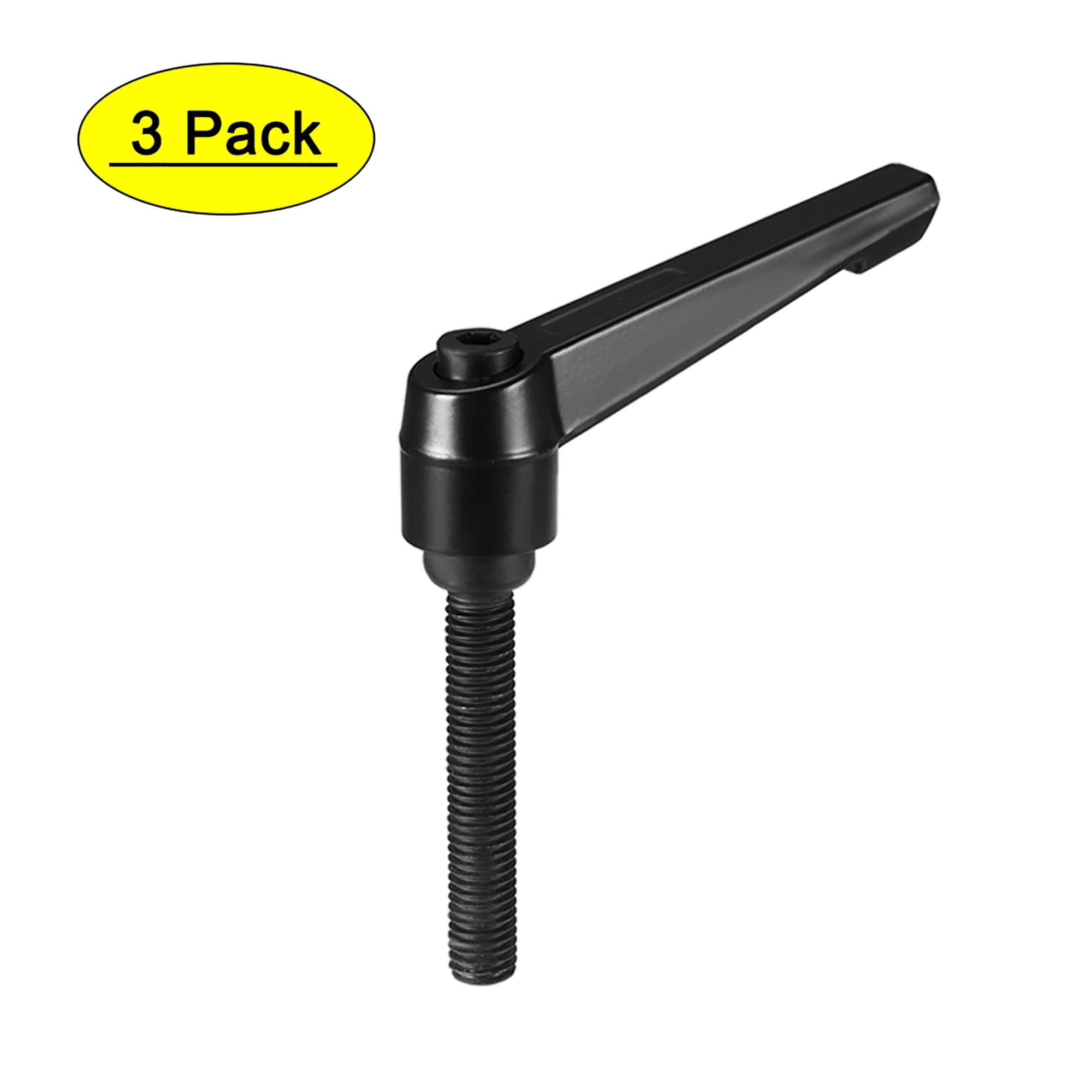 Uxcell M10 x 50mm Metric Adjustable Clamping Lever Handle with Stud ...