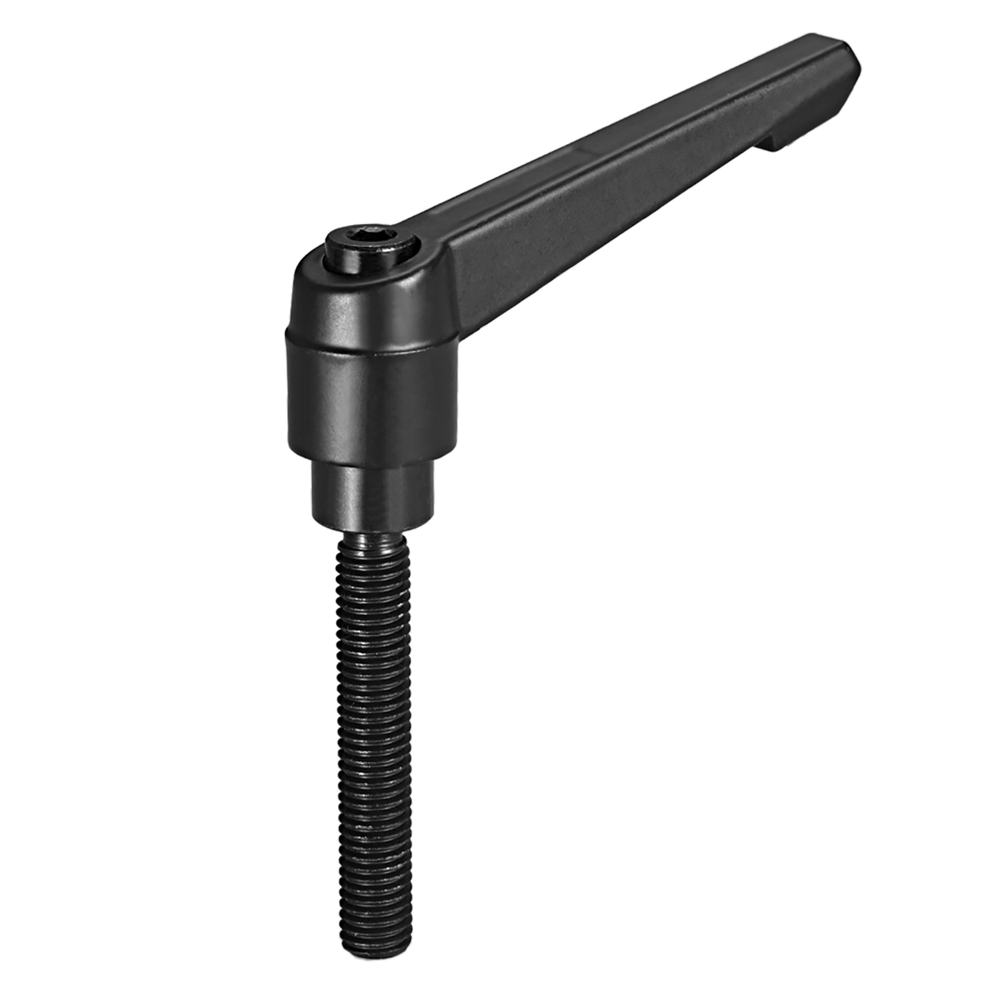 Uxcell M10 x 60mm Adjustable Clamping Lever Handle with Stud Black ...