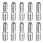 Uxcell M10x1.5 to M12x1.75 Double End Threaded Stud Screw Bolt 304 Stainless Steel Rod Reducer Adapter 40mm Long 10pcs