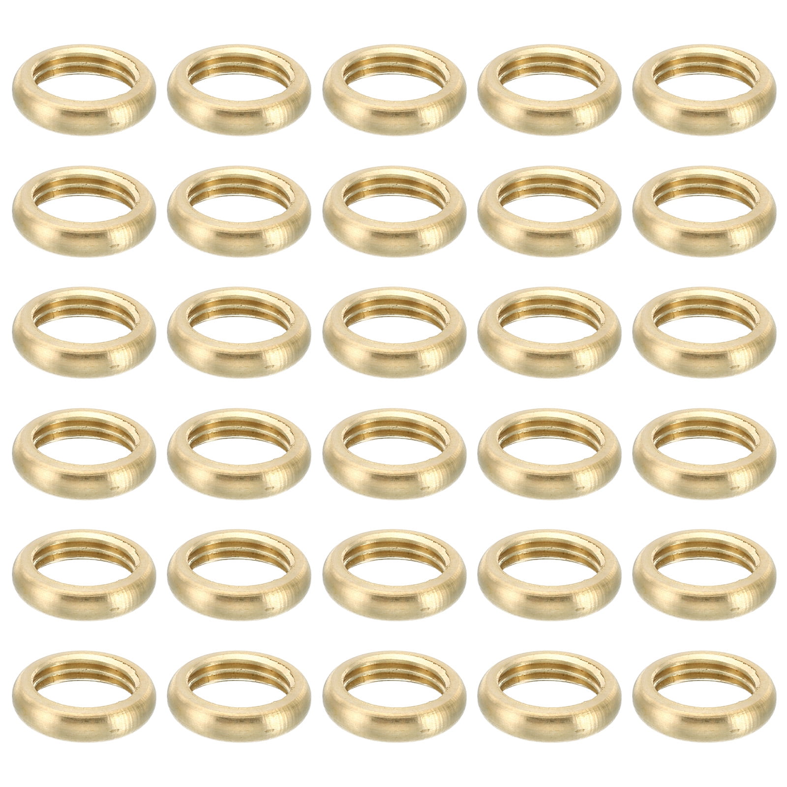 Ring Lock Ut Uxcell M10x1 Brass Round Locknut, 30 Pack Flat Wheel Ring Lock Nut ...