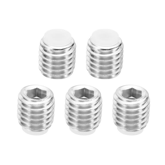 Uxcell M10x10mm Nylon Tip Grub Screw Hex Socket Head Cup Point Anti Slip Set Screws Internal Hex Drive Hardware 5 Pack