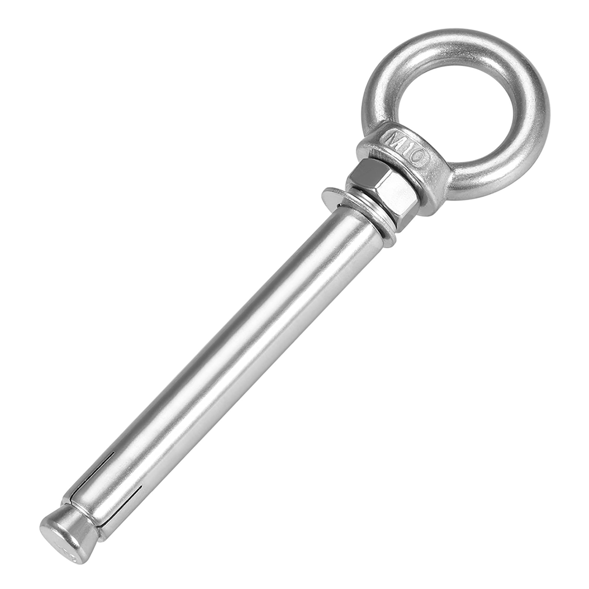 Uxcell M10x120 304 Stainless Steel Expansion Eyebolt Screw Eye Nuts with  Ring Anchor Raw Bolts (pack of 1)
