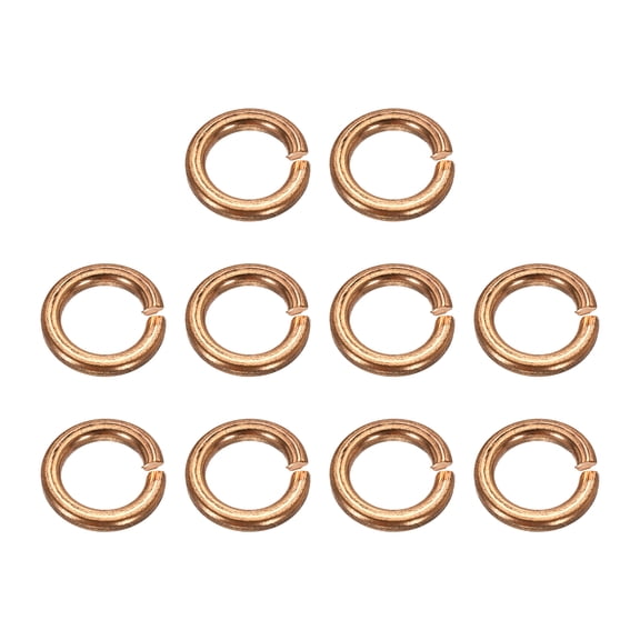 Uxcell M10x15x2.6mm Split Lock Washer, 10 PCS Copper Metric Spring Lock Gaskets Washer Spacers for Screws Bolts, Cooper Tone