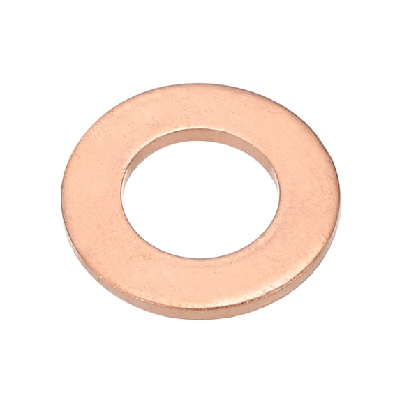 Uxcell M10x18x1.5mm Flat Washers, 25PCS Copper Automotive Drain Plug Gaskets, Purple
