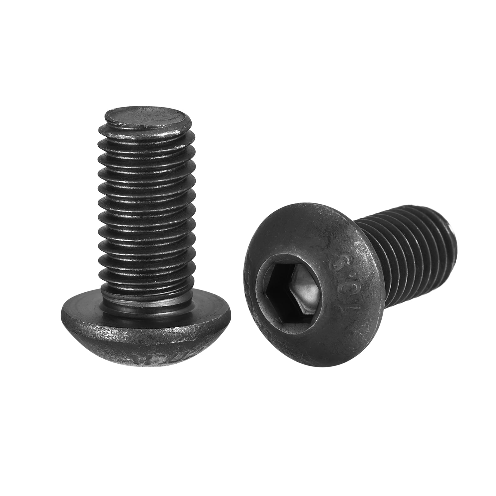 Uxcell M10x20mm 12.9 Grade Alloy Steel Hex Socket Cap Screws - Black Finish (10 Pack)