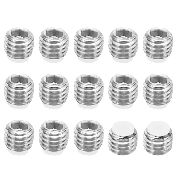 Uxcell M10x8mm Nylon Tip Grub Screw Hex Socket Head Cup Point Anti Slip Set Screws Internal Hex Drive Hardware 15 Pack