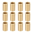 thumbnail image 1 of Uxcell M10xM8x15mm Brass Thread Adapter Reducer Thread Reducing Nuts Insert, 12pcs Fine Thread Tube Pipe Fitting, 1 of 5