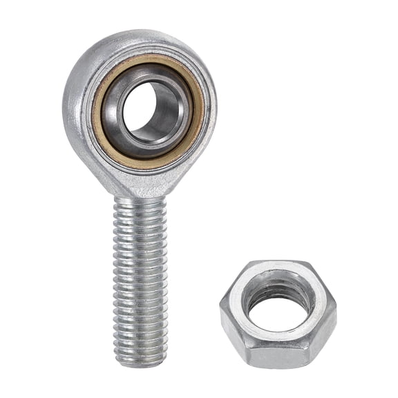 Uxcell M12 Ball Head Joint Rod End Bearing, M12x1.75 Right Hand Thread, Chrome Steel Self Lubricating Angle Ball Joint Socket End Fitting for Hinged Door, Automotive