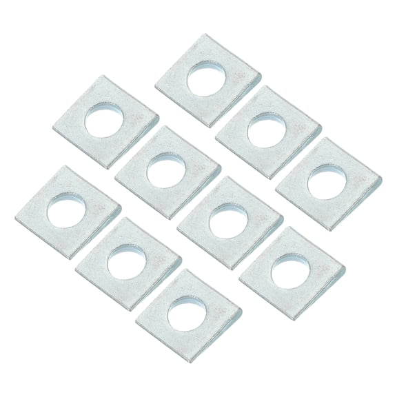 Uxcell Beveled Square Washers, Heavy Duty Galvanized Wedge Washers in Plain Carbon Steel for Shim Leveling M12 Thickness 2 to 6.7mm